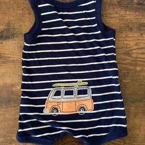 Carter's Striped Baby Shirt in Navy and White